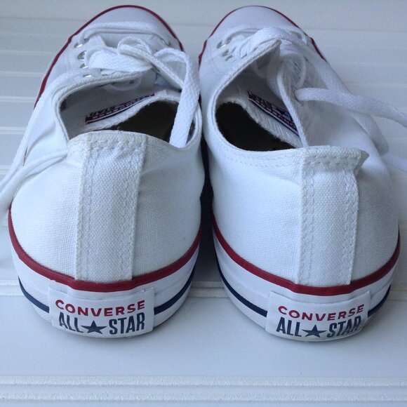 ⭐CONVERSE ALL-STAR UNISEX SNEAKERS in White, size 10 men’s/12 women’s⭐ - Picture 5 of 8